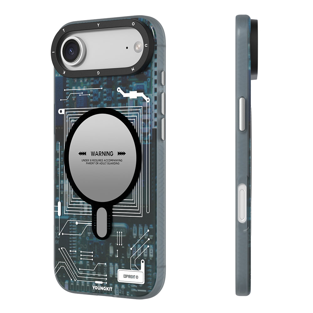 Youngkit Technology Serisi iPhone 17 Air M-safe Şarj Özellikli Kamera Denetim Butonlu Kılıf Youngkit Technology Serisi iPhone 17 Air M-safe Şarj Özellikli Kamera Denetim Butonlu Kılıf